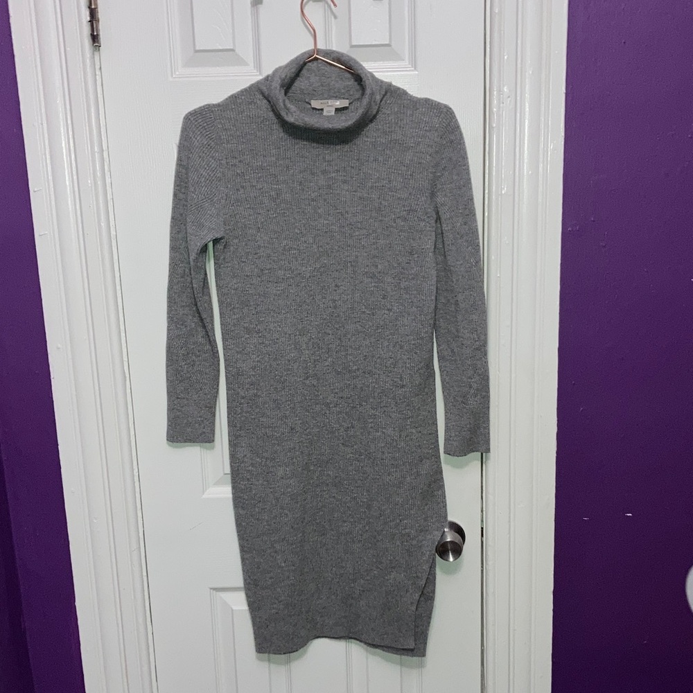 All Saints Charcoal Knit Midi Dress